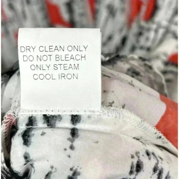 eShakti Dress 2X Midi Sleeveless White Red Flowy 22W - Picture 7 of 10